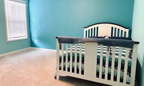 Completed interior painting project with professional finish