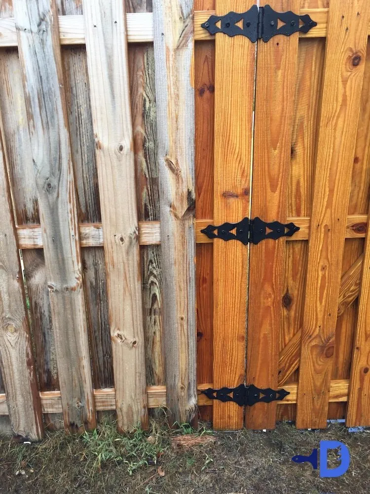 Cleaning deck before staining