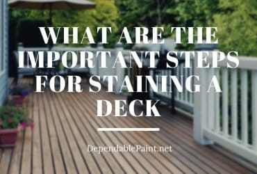 Steps For Deck Staining